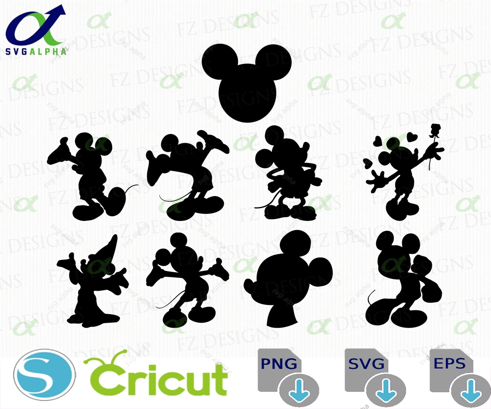 Bundle Mouse Silhouette Svg Family Vacation Svg Magical Kingdom Svg Mouse Svg Cut Files Vacay Mode Png Svg Files For Print